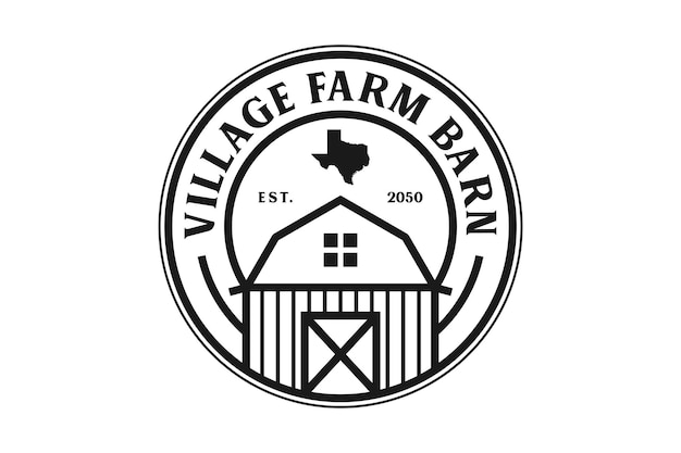 Vintage Barn Farm Label Stempel Logo-Design