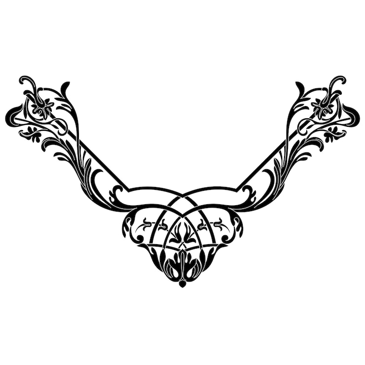 Vektor vintage barocke rahmen scroll ornament gravur bordüre floralen retro-muster im antiken stil. vektor