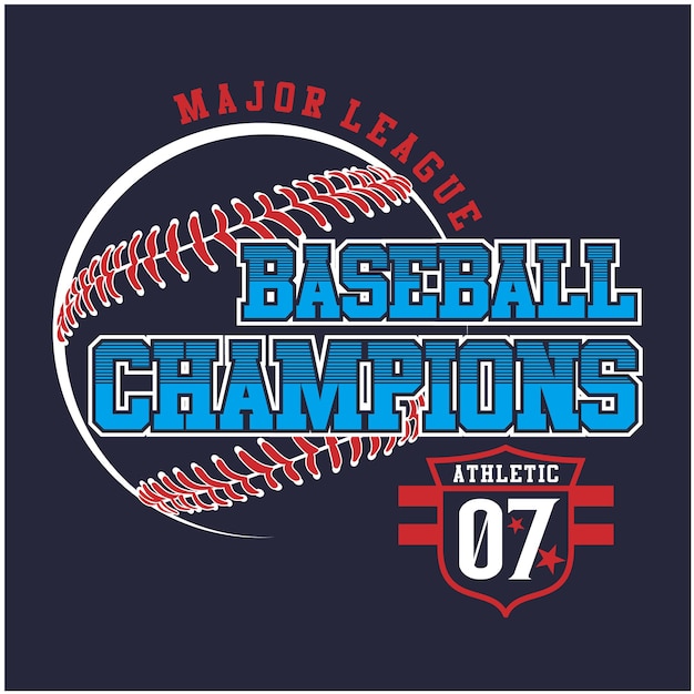 Vektor vintage-baseball-champions-typografie-premium-vektor