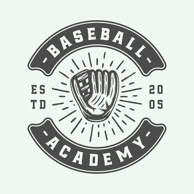 Vintage baseball sport logo