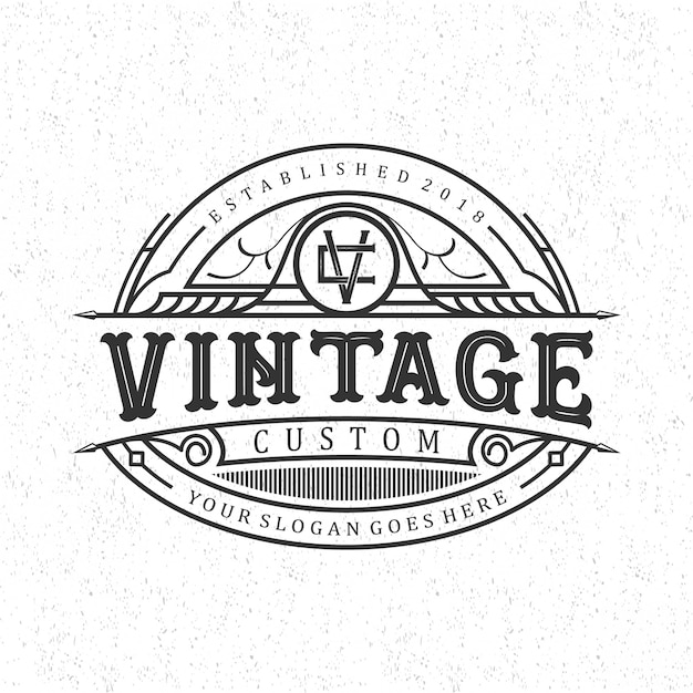 Vektor vintage benutzerdefinierte logo-design