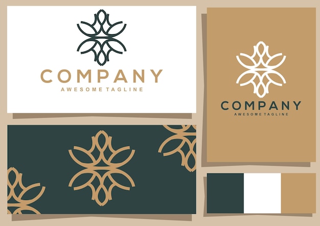 Vintage-blumen-logo-design