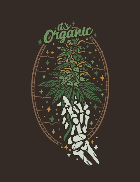 Vintage cannabisblatt vintage t-shirt design