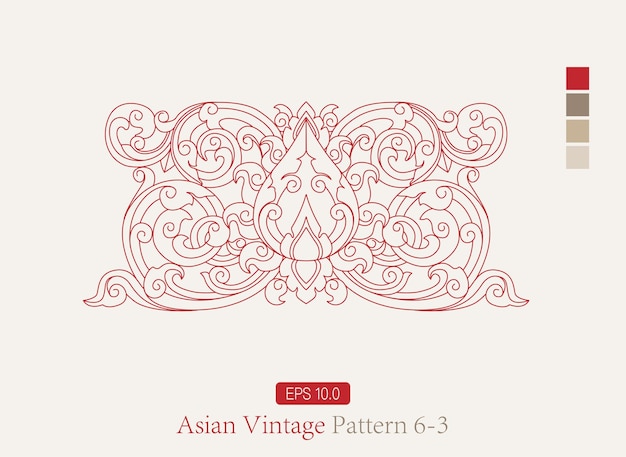 Vintage chinesischer stil wein mosaik vektor mandala dekorative blumenverzierung