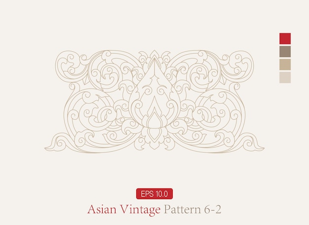 Vintage chinesischer stil wein mosaik vektor mandala dekorative blumenverzierung
