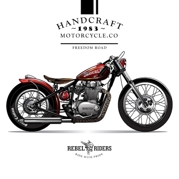 Vintage Chopper Motorrad Poster