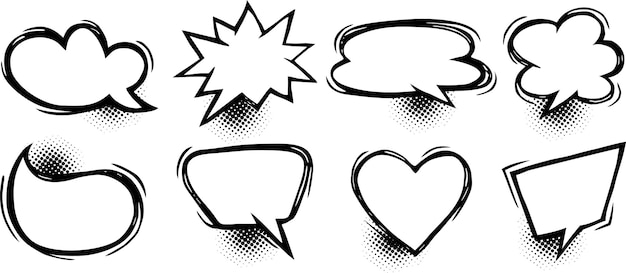 Vektor vintage comic book speech bubbles vektorillustration