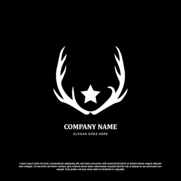 vintage deer markenlogo, symbol und vorlage für marke oder geschäft