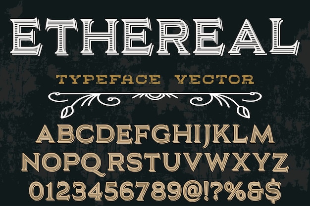 Vintage Font handgefertigt ätherisch