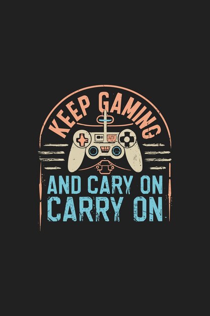 Vektor vintage-gaming-t-shirt-design