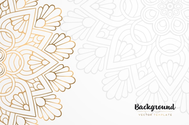 Vintage goldener mandala hintergrund