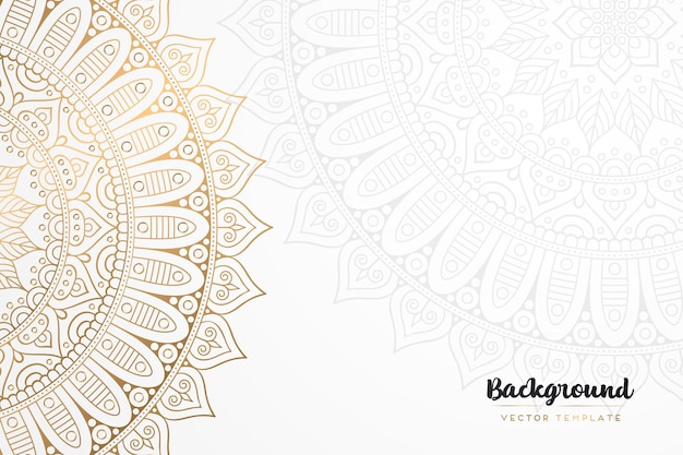 Vintage goldener mandala hintergrund