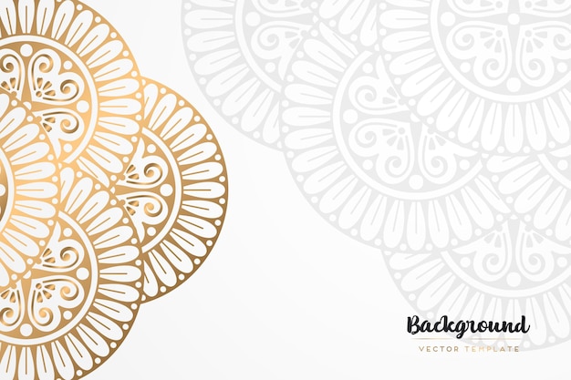 Vintage goldener mandala hintergrund