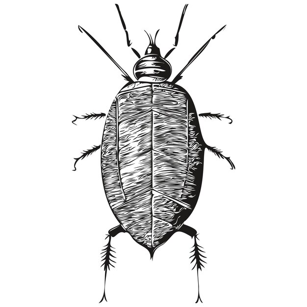 Vektor vintage-gravur, isolierte kakerlaken-illustration, geschnittene tuscheskizze, kakerlaken