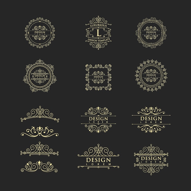 Vintage Grenzlinie Schablonendesign