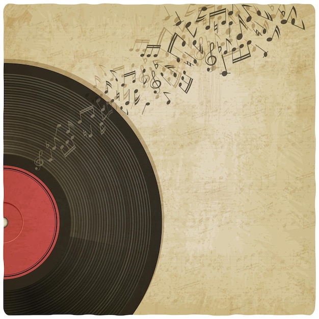Vintage-Hintergrund mit Vinylplatte