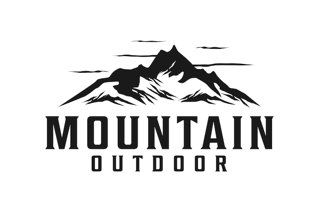 Vintage Hipster Retro Mountain Adventure Logo-Design