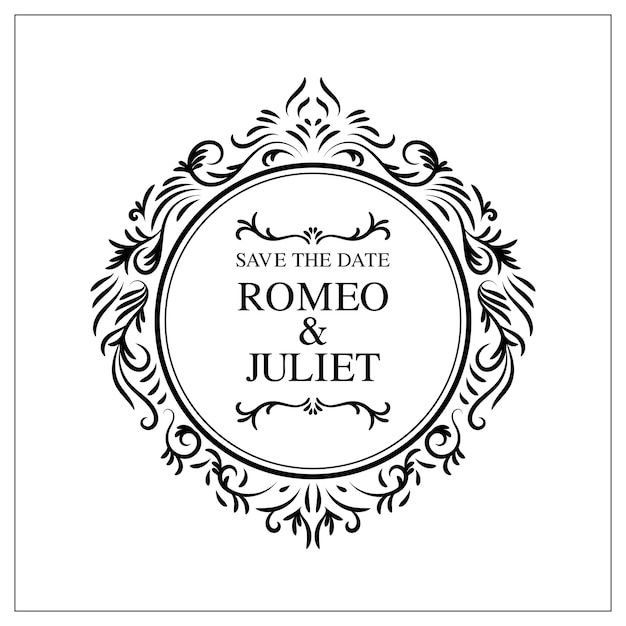 Vintage Hochzeit Rahmen Klassiker