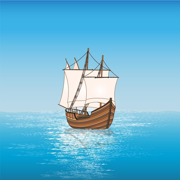 Vintage Holzschiff Wasseroberfläche Hintergrund