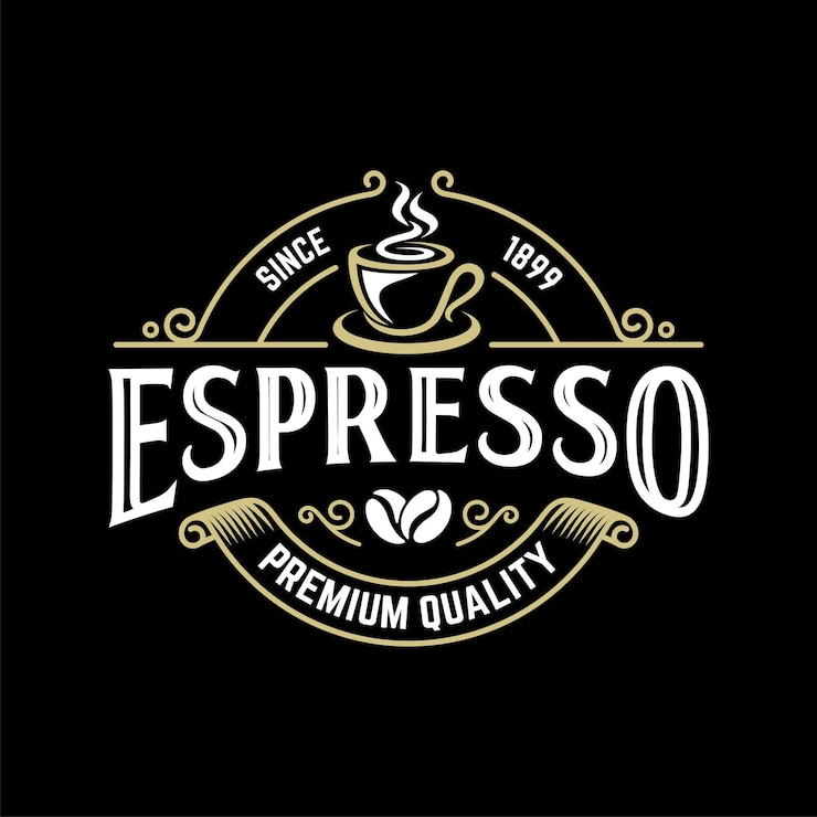 Vektor vintage kaffee-logo-vorlage