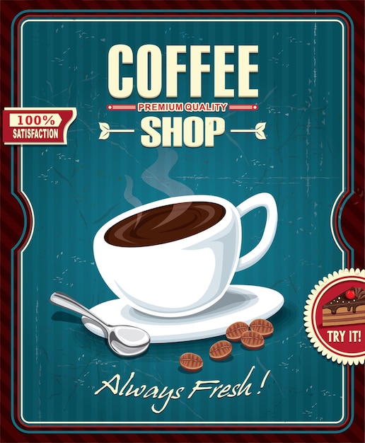 Vintage-kaffee-poster-design