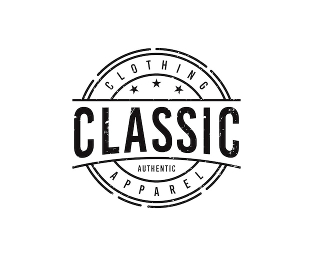 Vintage Label Badge Logo-Design für Hemdenbekleidung
