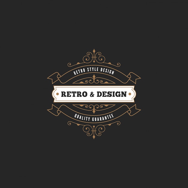 Vintage label badge logo symbol.