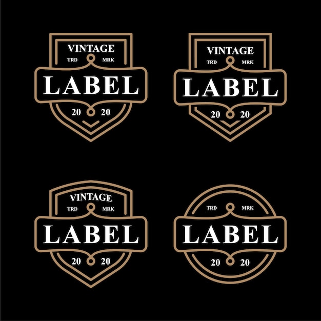 Vektor vintage label emblem set logo symbol symbol design