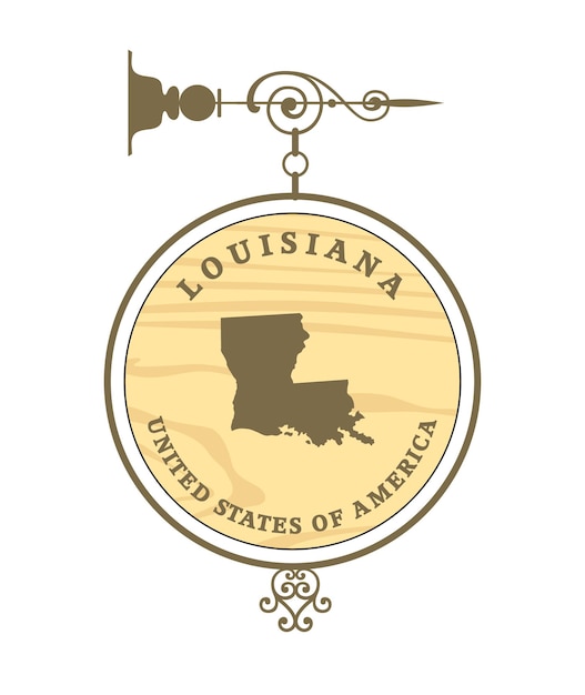 Vintage-Label Louisiana