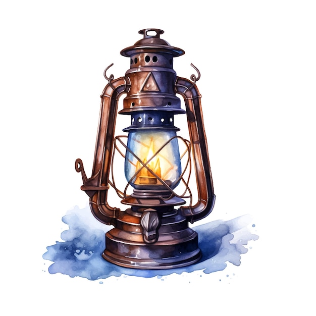 Vintage-Lampe, Aquarell, tolles Design für jeden Zweck