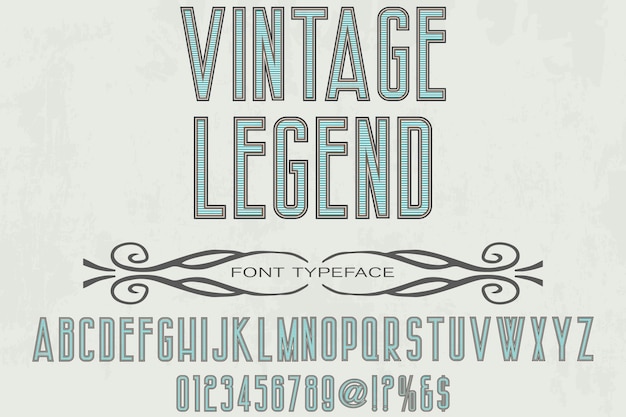 Vintage Legende Schriftart