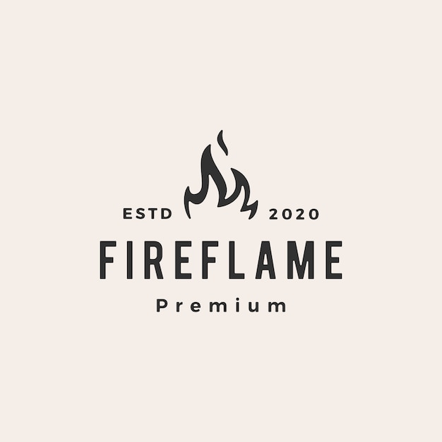 Vintage logo der feuerflamme