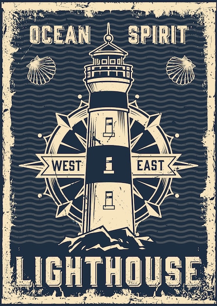 Vintage marineplakat