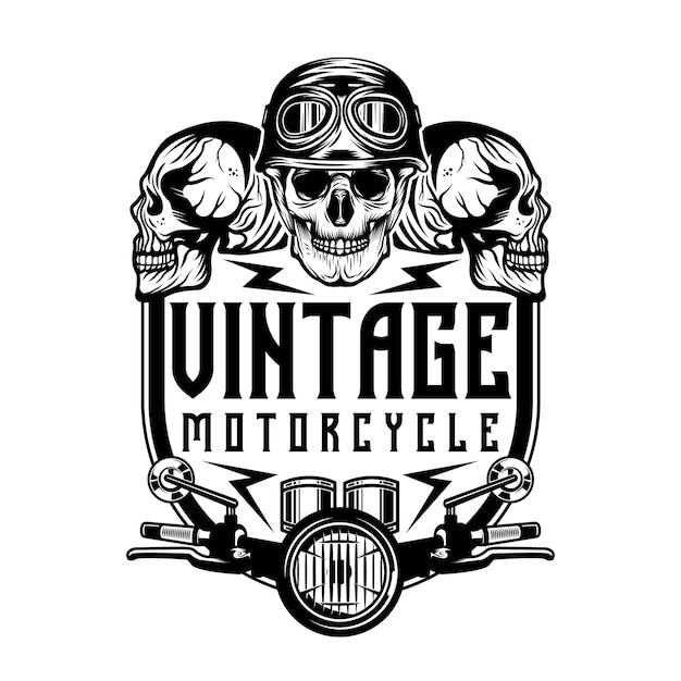 Vintage motorrad reparatur logo