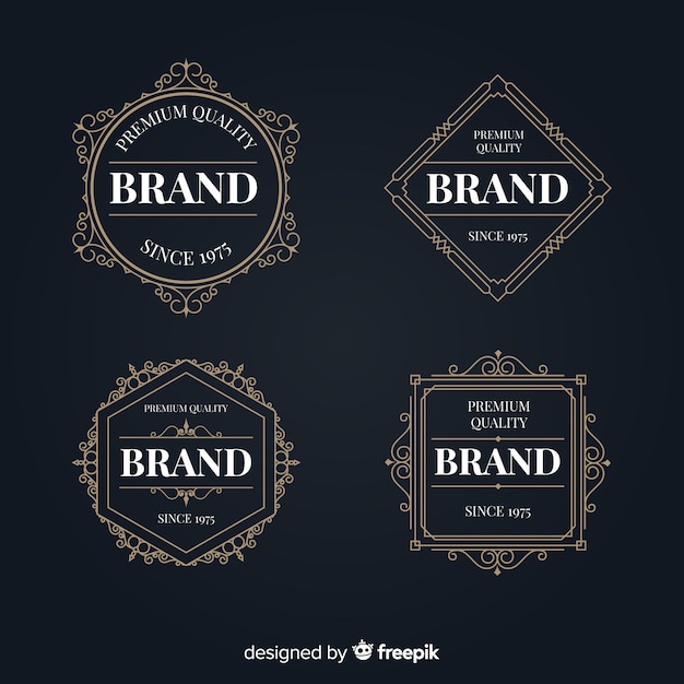 Vintage ornamentale Logosammlung