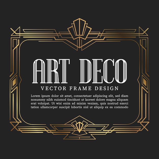 Vintage-Rahmen-Art-Deco-Stil