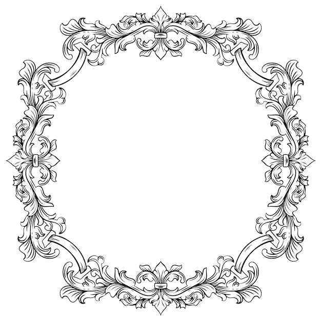 Vintage-Rahmenrand mit Blumenornament