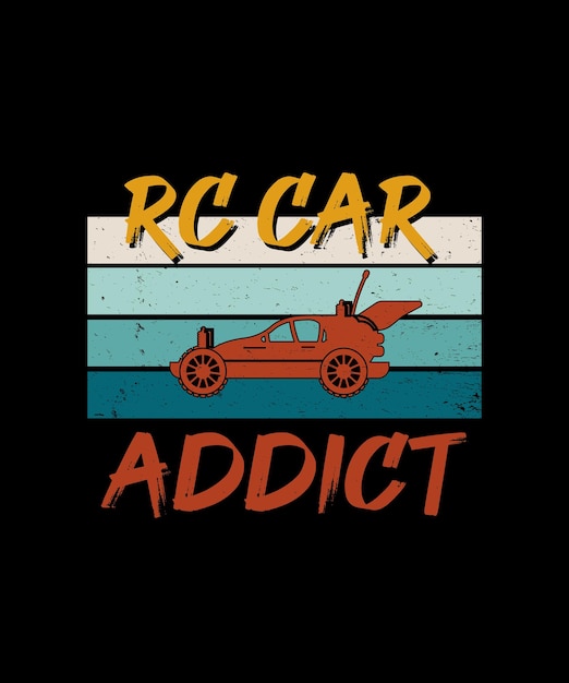 Vintage rc Autos Rennwagen-Süchtiger Design TShirt