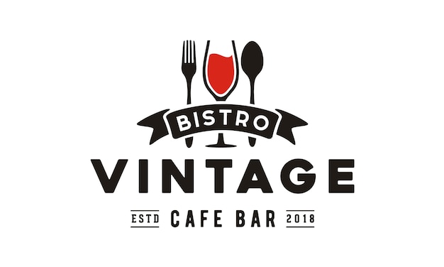 Vektor vintage restaurant logo design