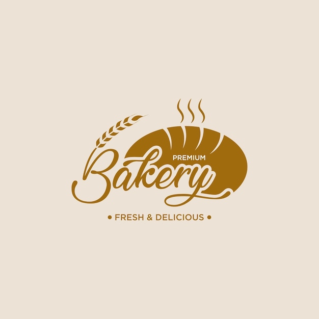 Vintage retro bäckerei bäckerei label aufkleber logo design vektor