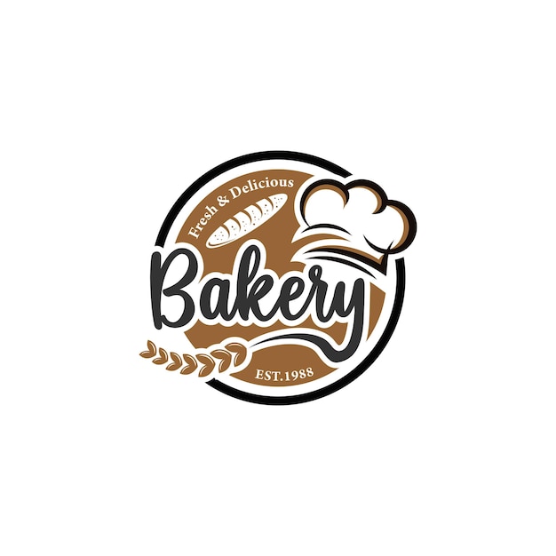 Vintage retro bäckerei logo abzeichen vektor vorlage