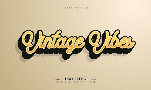 Vektor vintage retro-bearbeitbare vektortexteffekt-alphabet-schrifttypografie-schriftart