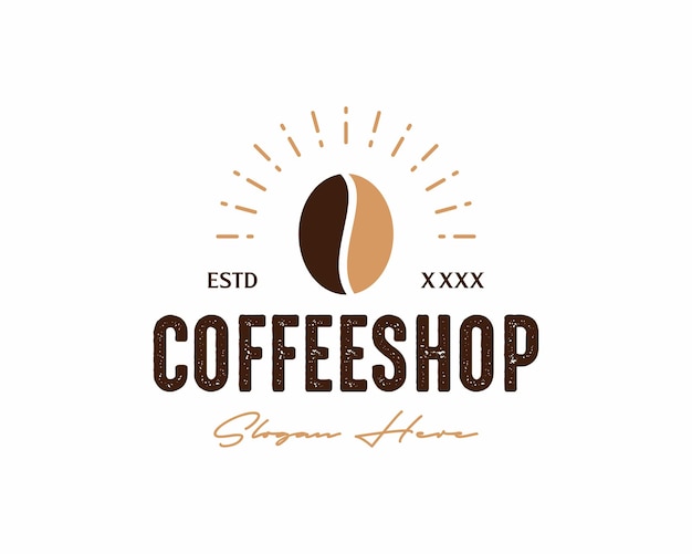 Vintage retro-logos und klassisches café