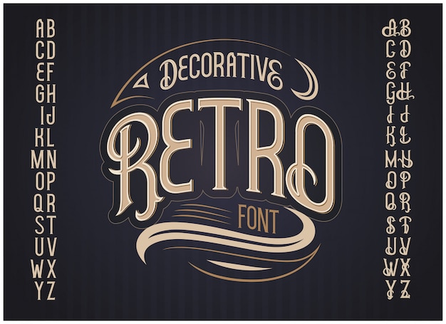 Vektor vintage retro-schrift