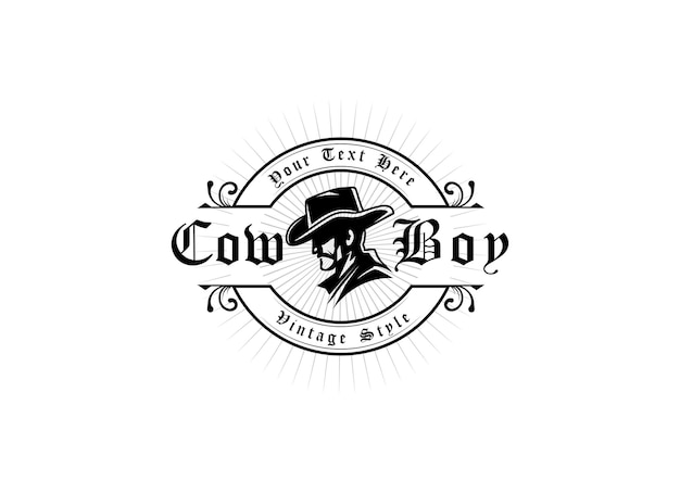 Vintage-retro-texas-cowboy-logo-design-vorlage