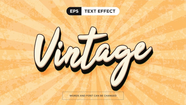 Vintage retro-texteffekt editierbar