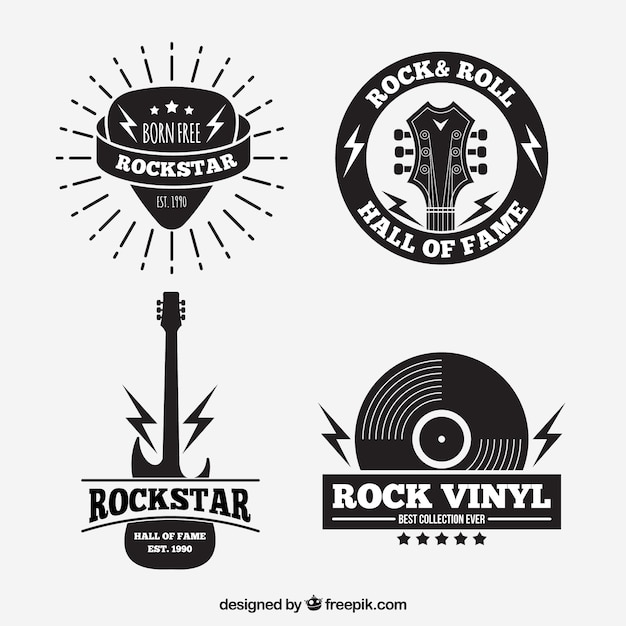 Vektor vintage rock-logo-sammlung