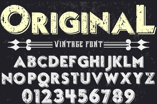 Vintage Schrift Grafikstil original