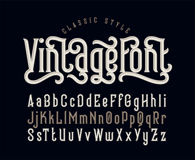 Vintage schriftart gesetzt