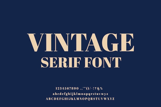 Vektor vintage serifenschrift